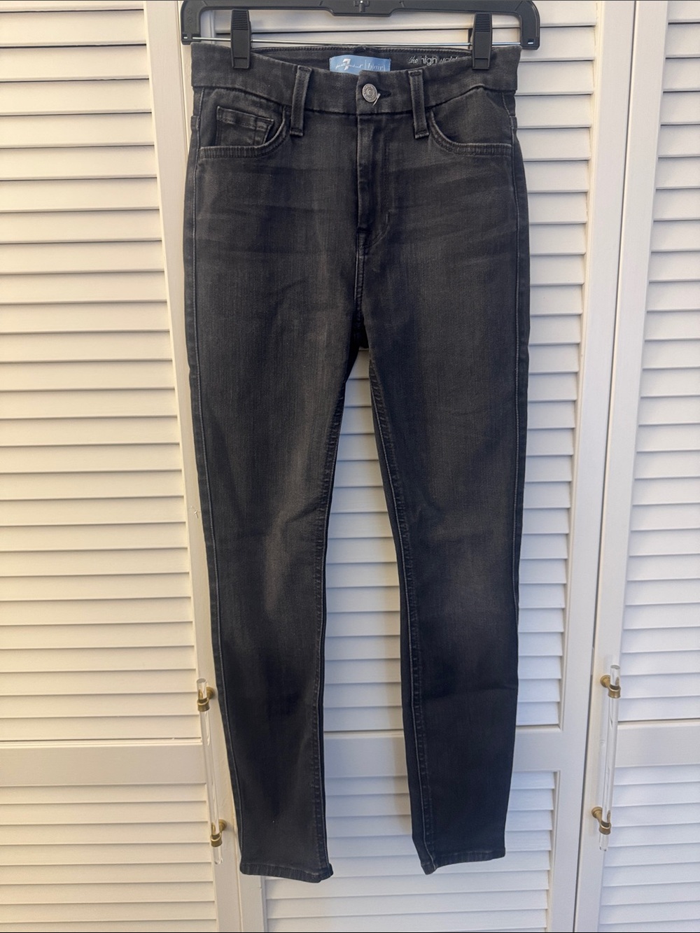 Seven for all Mankind Gray High Waist Ankle Skinny Jeans 25